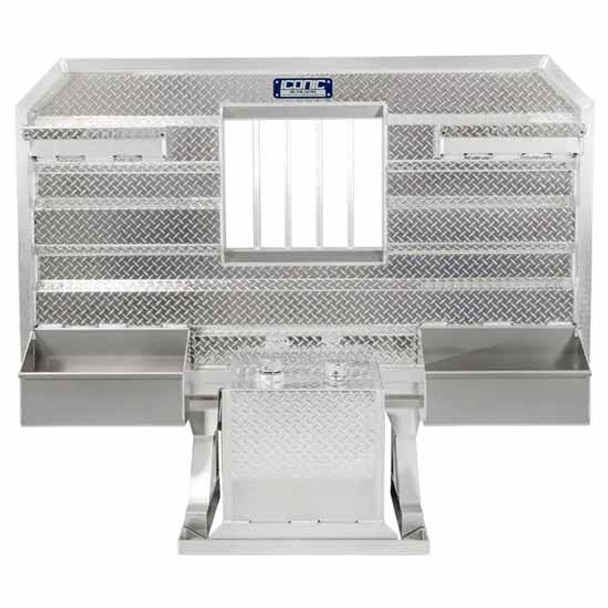 68 X 86 Inch Diamond Plate Aluminum Cab Rack W/ Hydraulic Tank