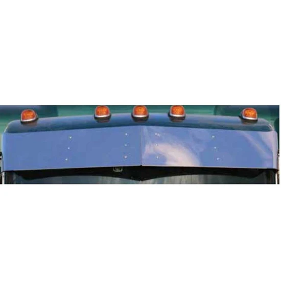 Drop Visor Standard Mount Flat Top W/ Cab Mounted Mirrors For Peterbilt 2011 & Newer