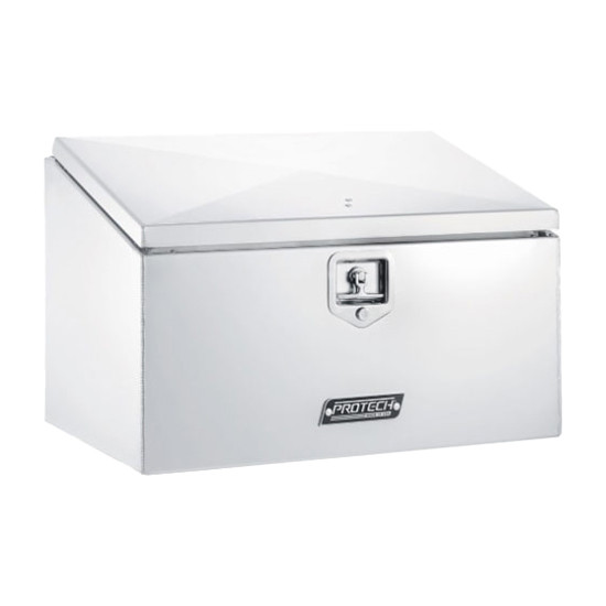 Polished Aluminum Tool Box W/ Sloped Top Lid