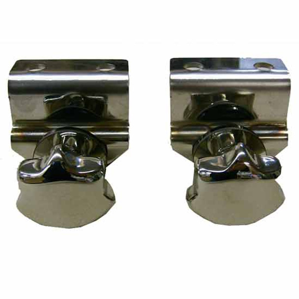 Stainless Steel Tool & Battery Box Latch Delete Kit With Knobs