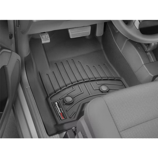 Black Front Floor Liner For Freightliner Cascadia W/ Automatic Transmission & Vinyl Floors