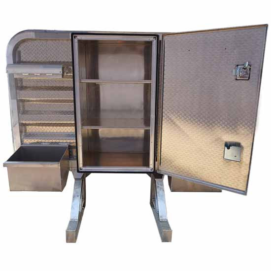 Merritt Dyna-Light Aluminum Cab Rack 68 X 80 Inch W/ Center Enclosure 2 Shelves 44 X 27 X 18 Inch