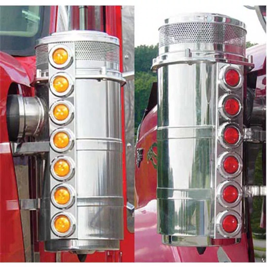 Roadworks 24 Inch Blank Stainless Steel Front Air Cleaner Light Panel For International 9900ix