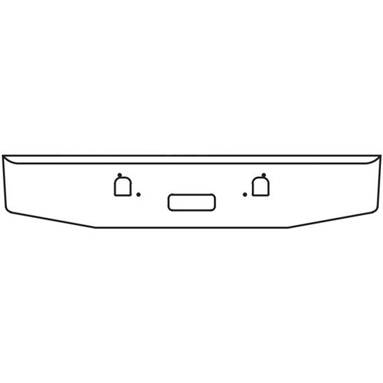 16 Inch 7-Gauge Chrome Tapered Rolled End Bumper For Mack CV Granite