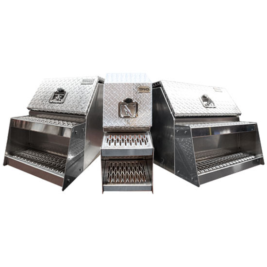TPHD 25 X 28 Inch Brushed Aluminum Step Box