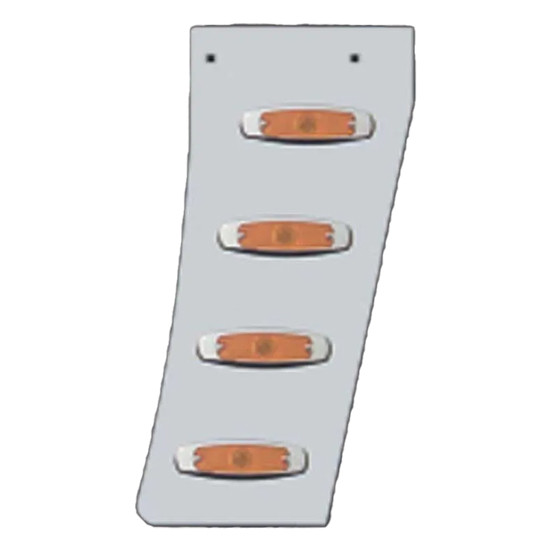 Roadworks Stainless Steel Cowl Extension Panels W/ Set Back DPF For Peterbilt 389