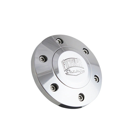 6- Hole Chrome Horn Button W/ Logo For Forever Sharp Steering Wheel