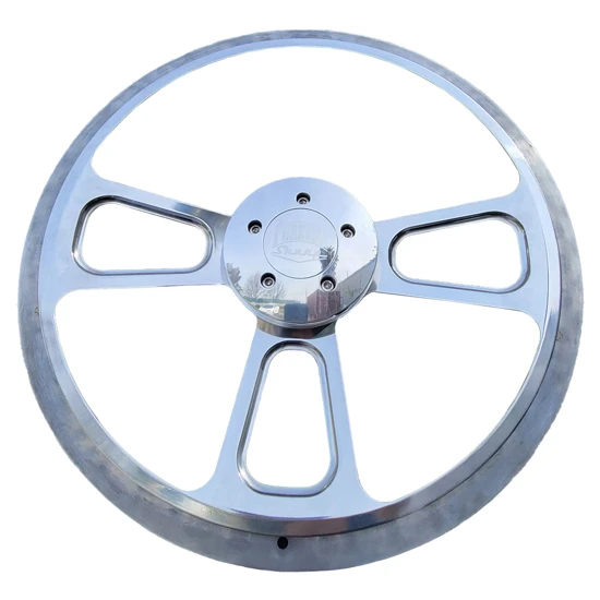 16 Inch Billet Muscle Half Wrap Steering Wheel