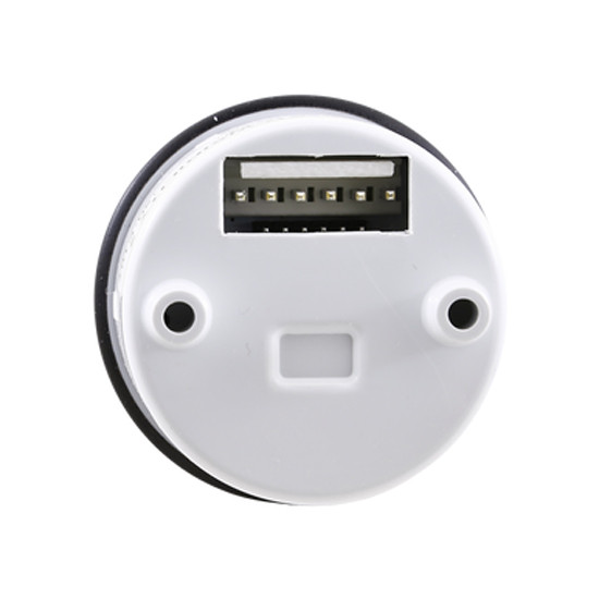 EV2 2-1/16 Inch Coolant Temperature Gauge 100-280F W/ Black Bezel & Built-In Warning Light