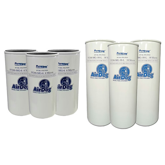 AirDog Fuel Filter Combo Pack W/ 3 FF200-MG-10-L Fuel Filters & 3 WS200-HS Water Separators