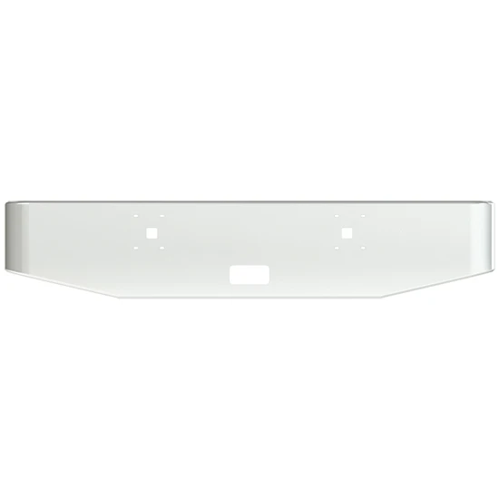 16 Inch Chrome Standard Taper Rolled End Bumper W/ Step & Tow Holes For International 9900i 2002-2011