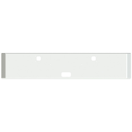 20 Inch Chrome Mitered End Roadrunner Bumper W/ Step & Tow Holes For Kenworth W900B/L