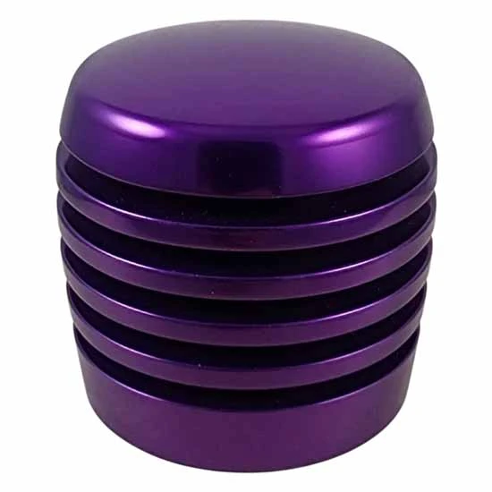 2 X 2 Inch Purple Aluminum Grooved Cylinder Shift Knob