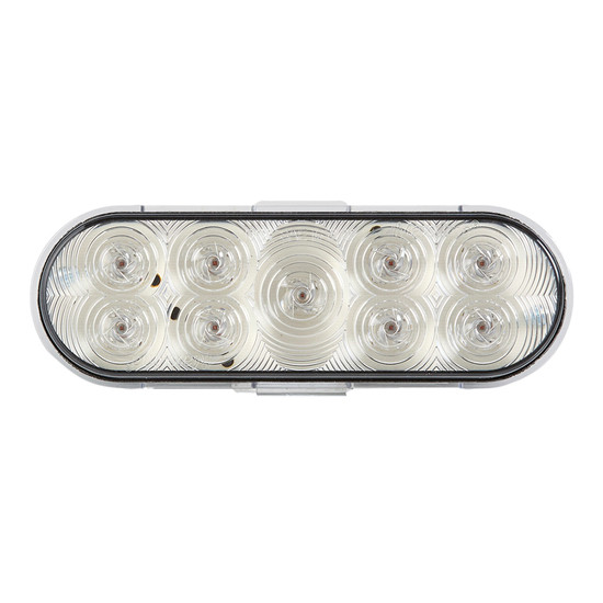 6.4 X 2.0 Inch Oval Turn Signal LED Light- Amber LED/ Clear Lens