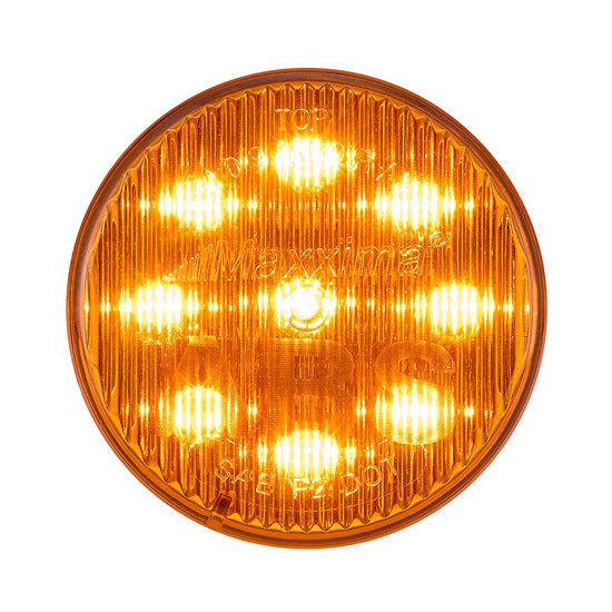 2 Inch Round Clearance Marker LED Light- Amber LED/ Amber lens