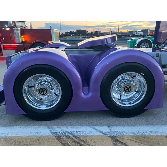 Fiberglass Project One Double Hump Fender Set 38 Inch Drop W/ 5.5 Inch Lip For 52 & 54 Inch Axle Spread
