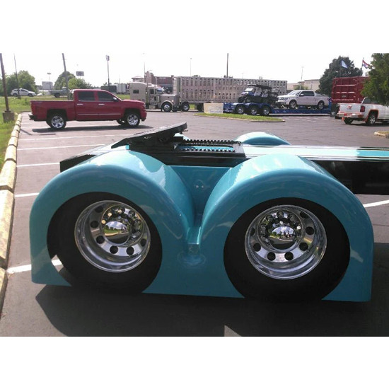 Fiberglass Project One Double Hump Fender Set 38 Inch Drop W/ 5.5 Inch Lip For 52 & 54 Inch Axle Spread