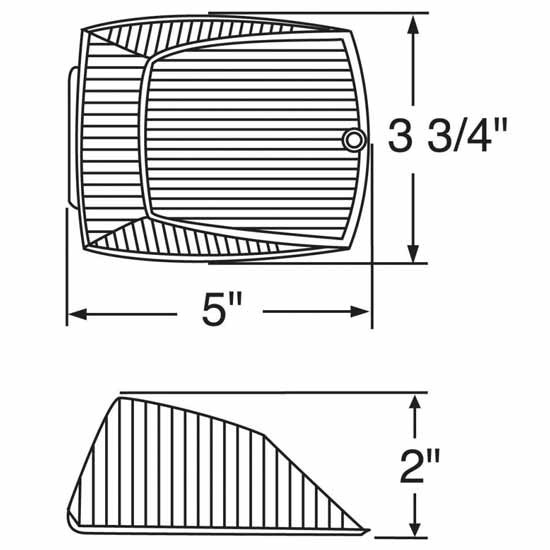 17 Diode Amber LED Square Cab Light W/ Clear Lens & Reflector - 5 Pack