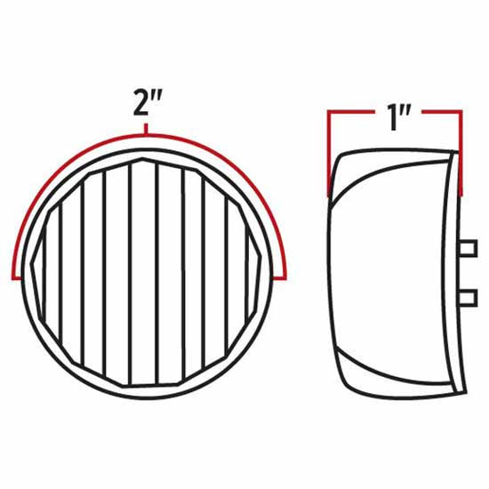 2 Inch Red LED Light Kit - Pack Of 5