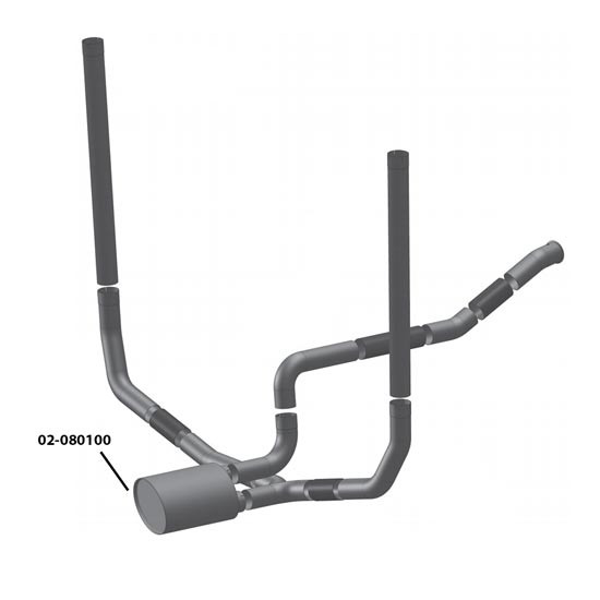 Kenworth AeroCab 5 Inch Aluminized Steel U-Pipe ZTKWACE6 by