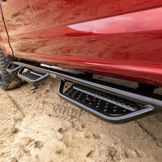 Black SS Running Boards For Dodge Ram 3500 Mega Cab