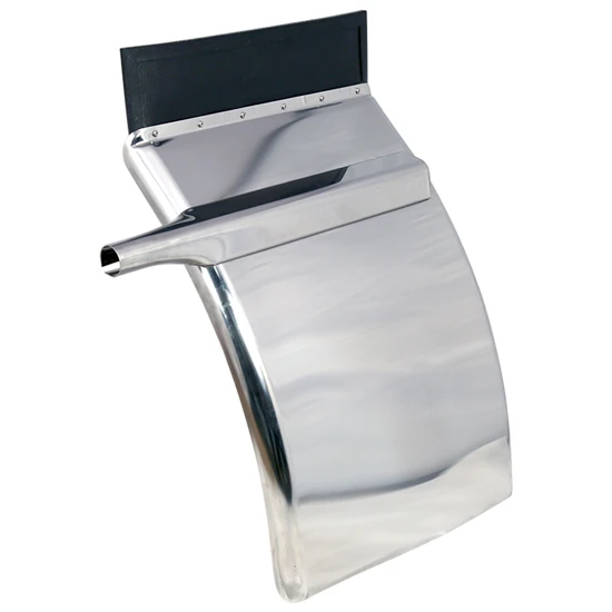 Stainless Steel 24 Inch Wide Quarter Fenders W/ Triangle Mounts