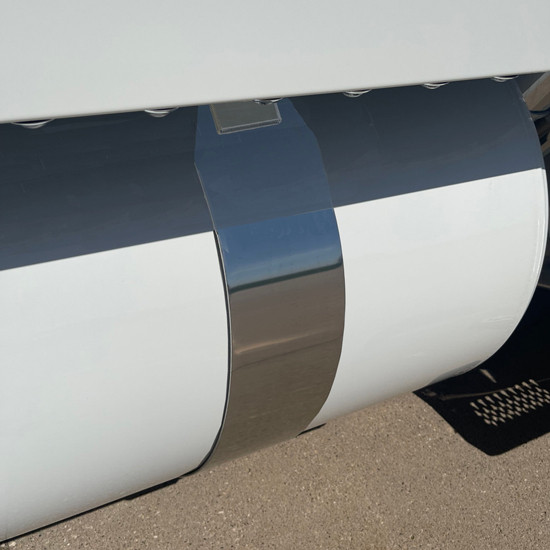Iowa Customs Stainless Steel Fuel Tank Straps, 26 Inch Diameter Tanks For Peterbilt