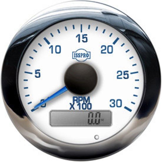 Tachometer Kit, Programmable 3 3/8 Inch W/ Mounting kit, 48 Inch Wire Harness