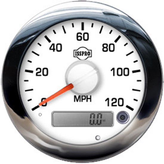 Electric Speedometer Kit 3 3/8 Inch, 0-120 MPH W/ Mounting Kit & 48 Inch Wire Harness