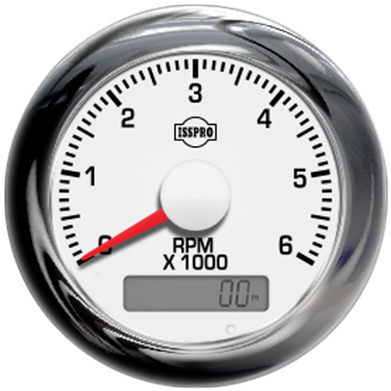Programmable Tachometer Kit 3 3/8 Inch, 0-6K W/ Mounting Kit & 48 Inch Wire