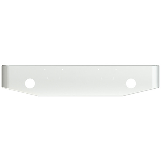 VC 16 Inch Bumper W/ Taper Rolled Ends, 2 Round Fog Light Holes For International DuraStar 4200 & 4300