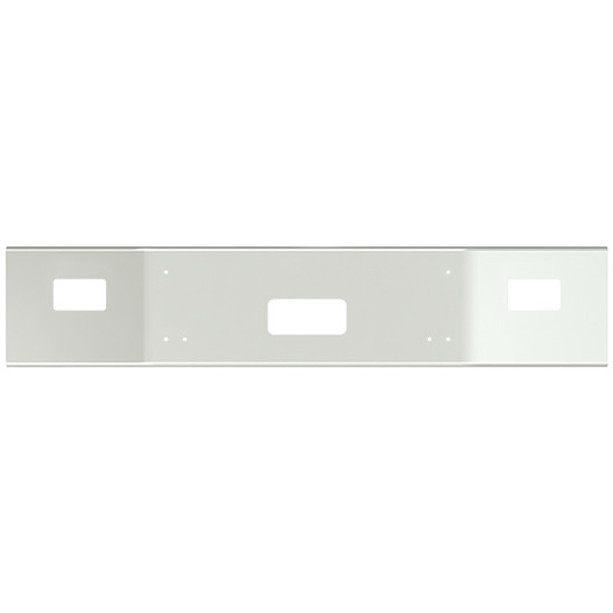 VC 18 Inch Texas Bumper W/ Rolled Ends, Center Tow/Hitch & 2 Square Fog Light Holes For Kenworth T800 & T880