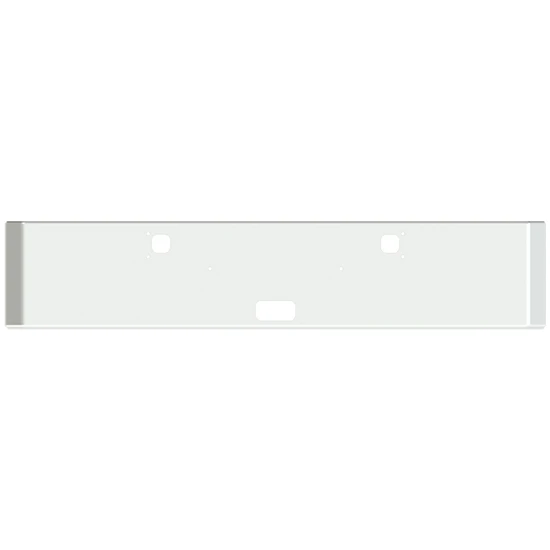 VC 18 Inch Chrome Texas Bumper W/ Mitered Ends, Mounting & Center Tow Holes For Kentworth W900B & W900L