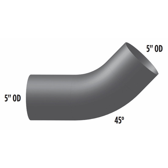 BESTfit 5 Inch Elbow For 2 Piece Y-Pipe Replaces K180-13637 For Kenworth W900
