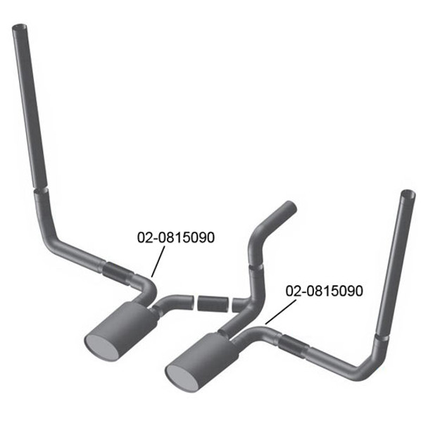 5 Inch OD / ID Exhaust Elbow Muffler Outlet Replaces M66-1082X160225N090 For Kenworth