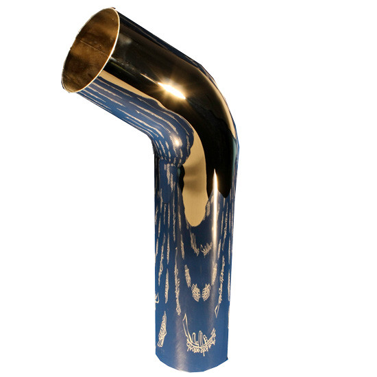 BESTfit 5 Inch OD/OD 53 Degree Chrome Exhaust Elbow  - K180-19286CP For Kenworth T600, T800 AeroCab