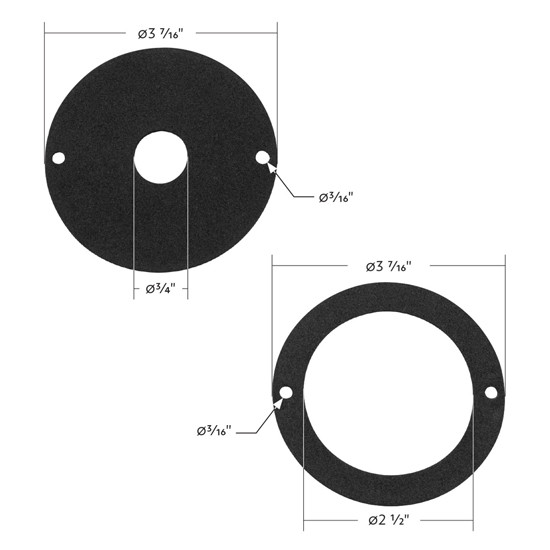 Foam Gaskets For Cab Lights - 2 Piece