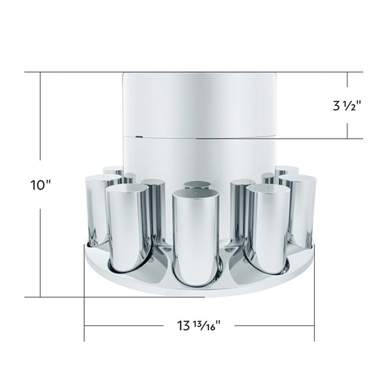 Rear Axle Cover W/ 33MM Extra Tall Flat Top Thread-On Tall Cylinder Nut Covers & Removable Center Top Hub Cap