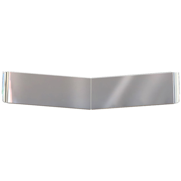 10 Inch Stainless Steel Intimidator Rival Straight Drop Visor For Kenworth W900B, W900L Aerocab