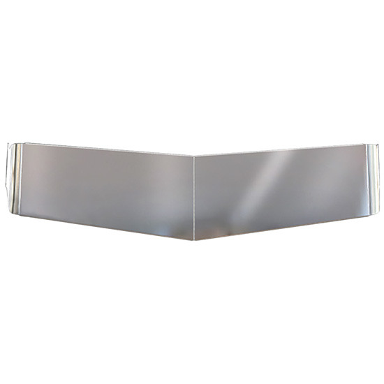 11.5 To 13.5 Inch Stainless Steel Intimidator Challenger V-Drop Visor For Kenworth W900B, W900L Flat Glass