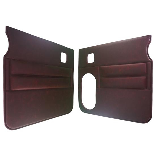 Oxblood Door Panels W/ Passenger Side Lower Window For Peterbilt 359 & 378