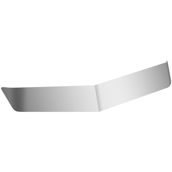 Kenworth T680 & T880 11.5 Inch Stainless Steel Drop Visor, Blind Mount For Low Roof Day Cab Models