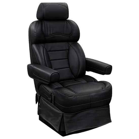 Excalibur Standard Seat Black Vinyl W/ Black Stitching, Manual Recline & Power Lumbar, Heat/Cool Option