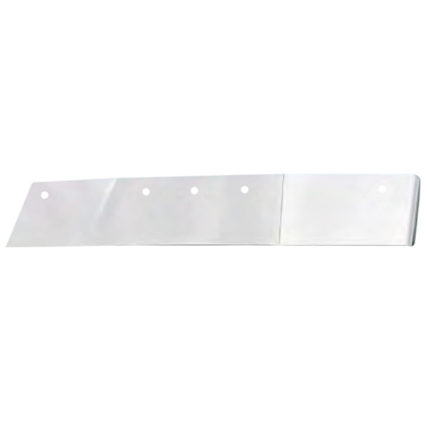 15.5 Inch Stainless Steel Blind Mount Drop Visor W/ 5 - 3/4 Inch Bulkhead Light Holes For Kenworth T680 & T880