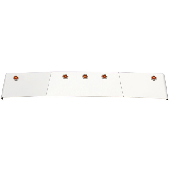 15.5 Inch Blind Mount Drop Visor W/ 5 Button Amber LED Lights For Kenworth T680 & T880