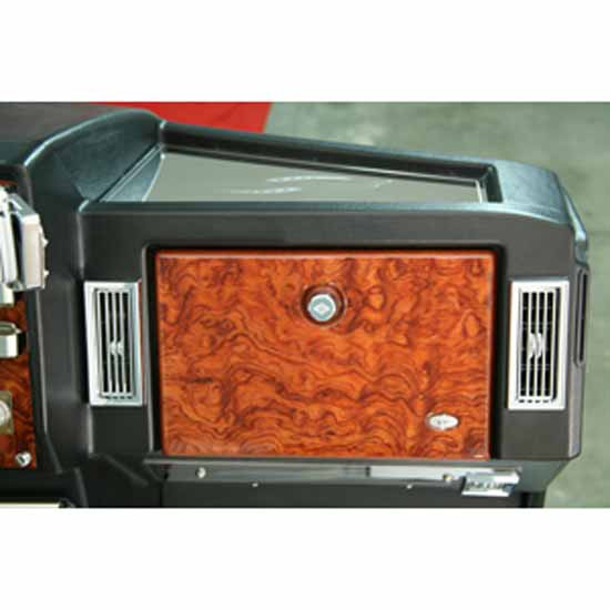 Stainless Steel Dashboard Top Insert Engrave With Flourish Pattern - Passenger Side For Peterbilt 375, 377, 378, 379