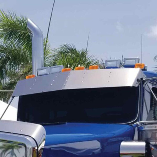 14 Inch Stainless Steel Drop Visor For Kenworth T600, T800 & W900