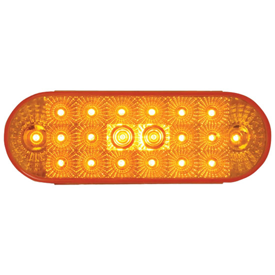 20 LED Spyder Low Profile Light W/ Plug - Amber LED/ Amber Lens