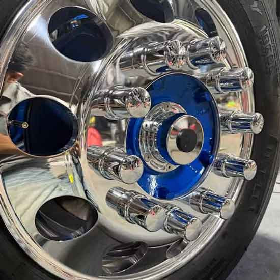 LC Chrome Plated Aluminum Front Oil Cap Kit W/ 4.5 Inch Bolt Pattern