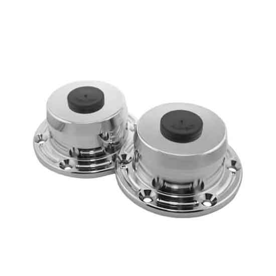 LC Chrome Plated Aluminum Front Oil Cap Kit W/ 4.5 Inch Bolt Pattern